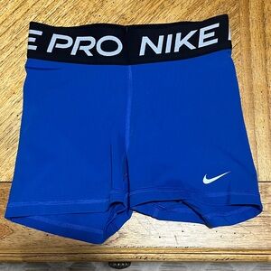 Nike Blue Performance Shorts with Black Waistband